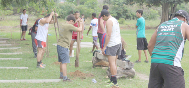 Jacareí Rugby realiza mutirão para melhorias no campo do Balneário Paraíba