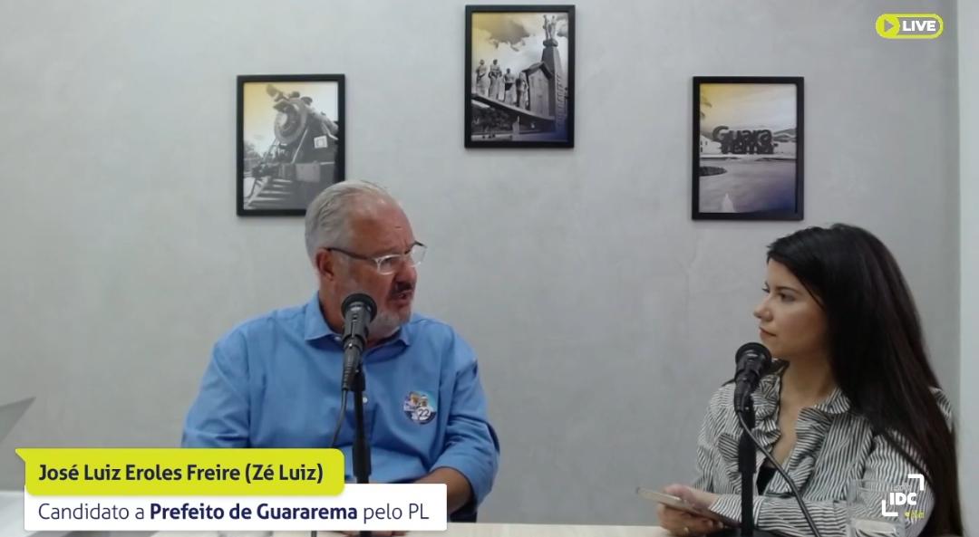 Candidato Zé Luiz fala sobre seus projetos para Guararema