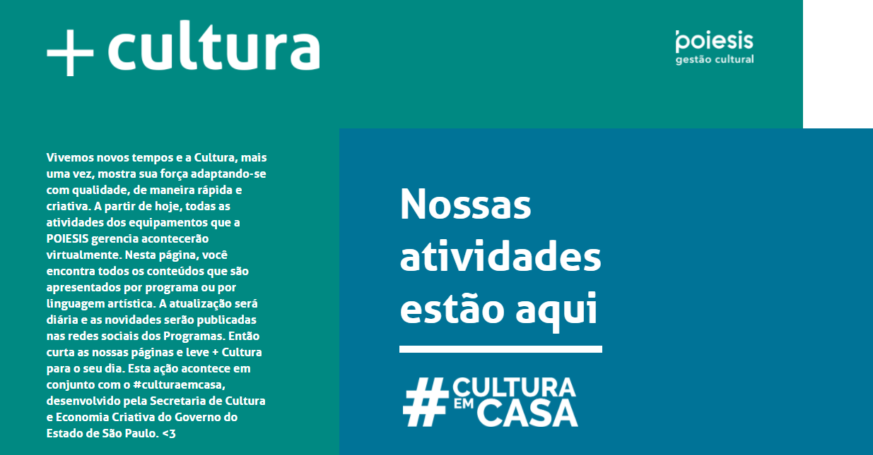 Inscrições para oficinas do Programa de Formação para o Interior são abertas em Guararema