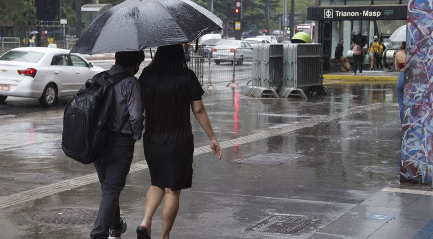 Temperatura cai com semana de chuvas e tempestades