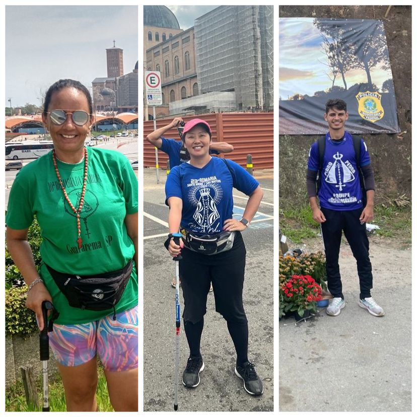 Romeiros do Alto Tietê participam da caminhada de romaria no Dia de Nossa Senhora Aparecida