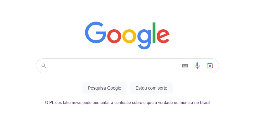 Google se posiciona contra o PL das Fake News 