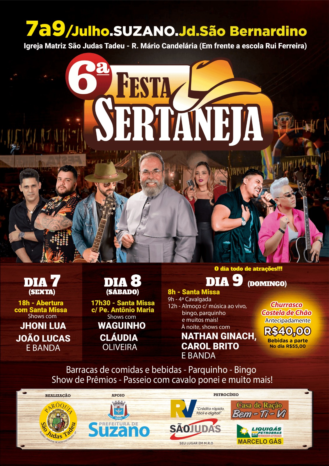 6ª Festa Sertaneja de Suzano acontece de 7 a 9 de julho
