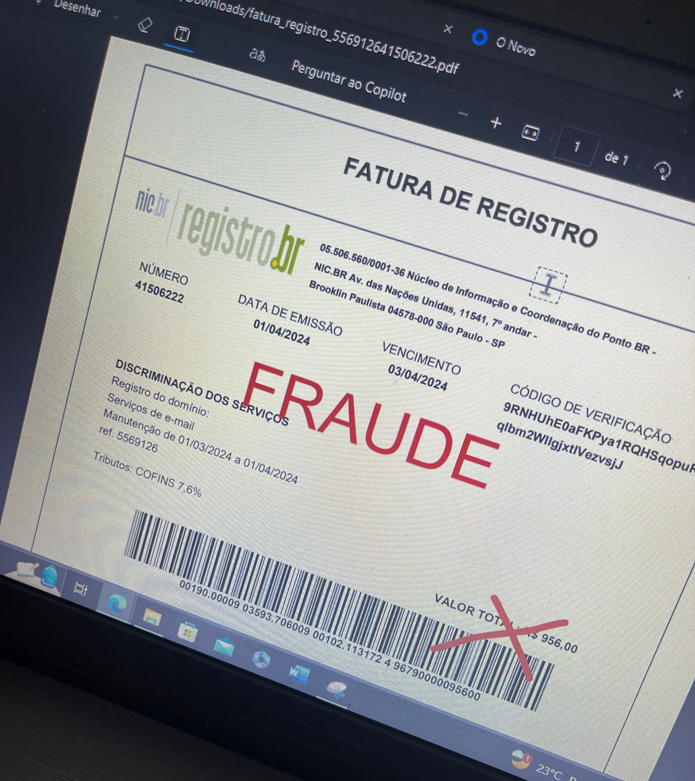 Perigo Digital; fraudes em boletos de renovação do registro BR alerta para importância de segurança Online