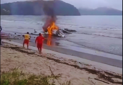 Aeronave cai em Ubatuba e deixa quatro feridos e uma vítima fatal