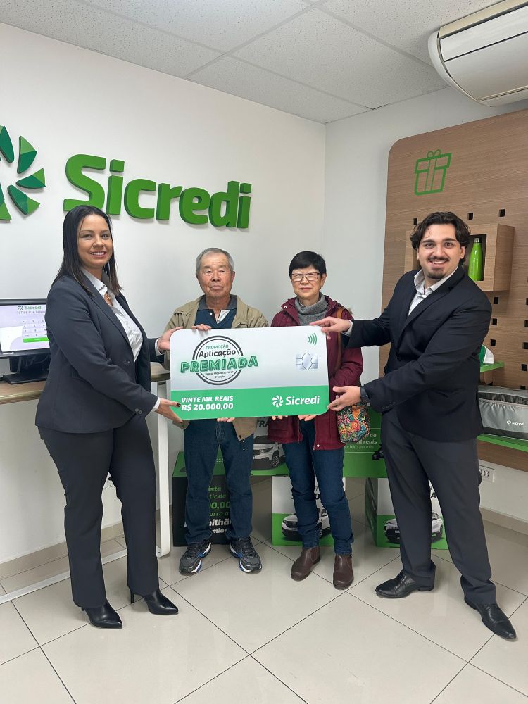 Sicredi Progresso PR/SP premia produtor rural de Guararema com R$ 20 mil na campanha Aplicação Premiada
