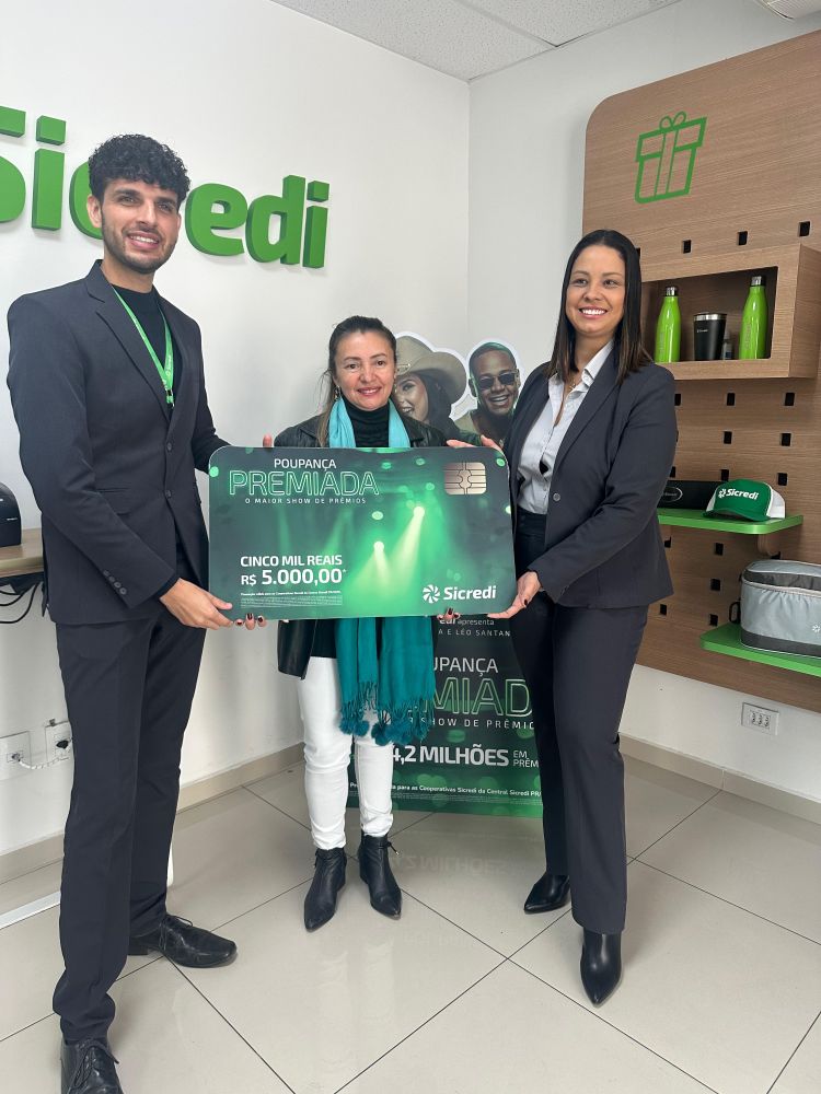 Guararema tem ganhadora da poupança premiada da Sicredi Progresso PR / SP