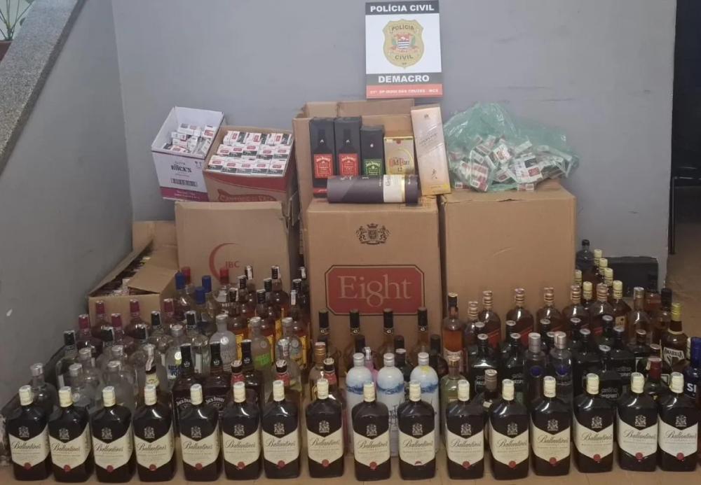 Polícia Civil apreende bebidas adulteradas e cigarros contrabandeados em Mogi das Cruzes