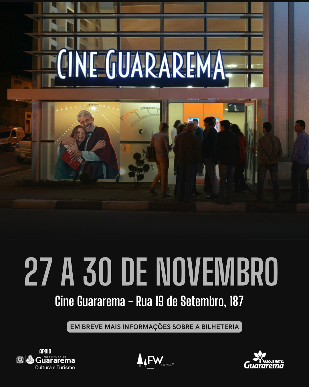 Cine Guararema reabre as portas com exibição exclusiva do filme “O Coreto”