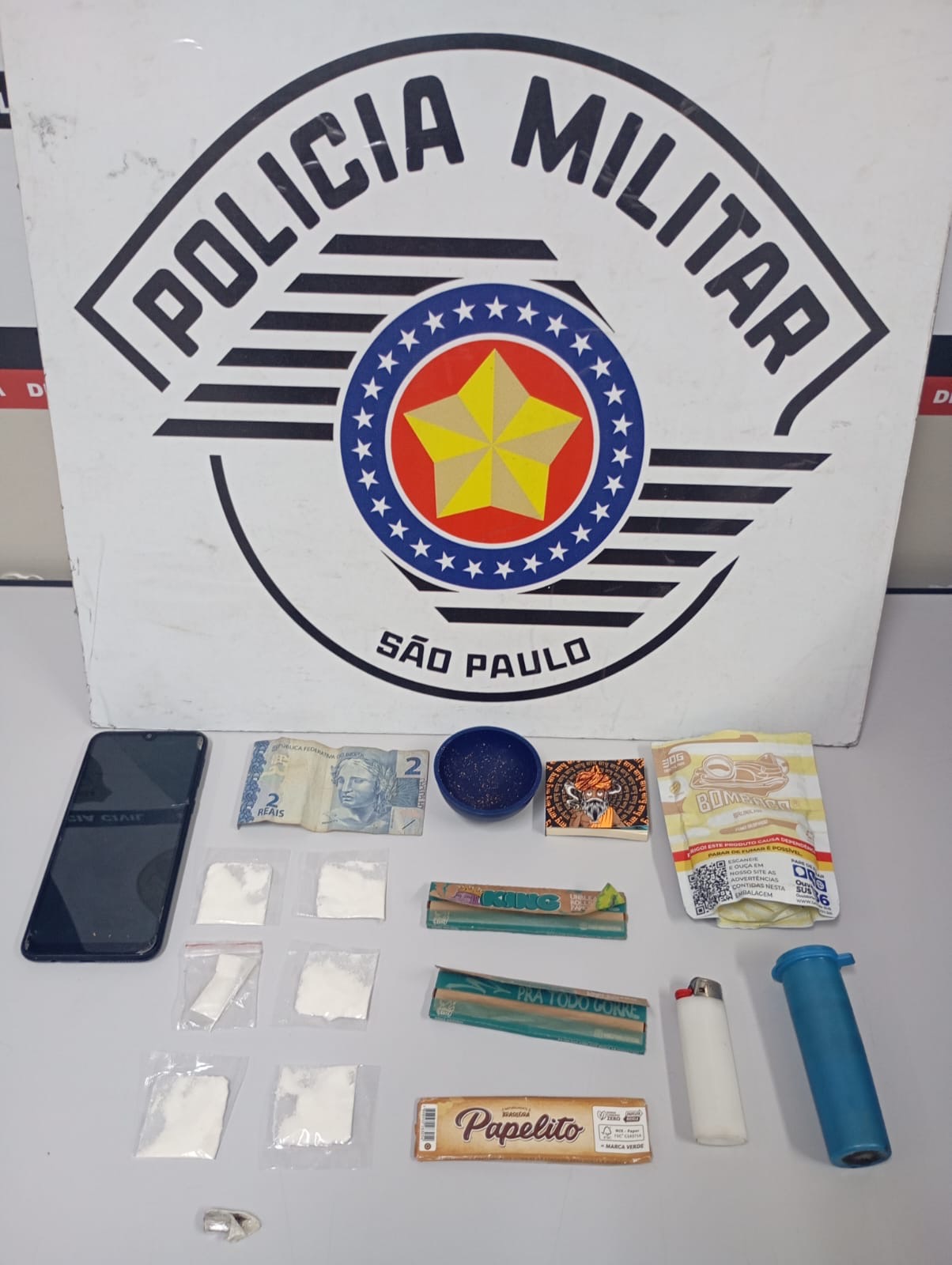 Denúncia leva Polícia Militar a prender homem por tráfico de drogas no bairro Itapema, em Guararema