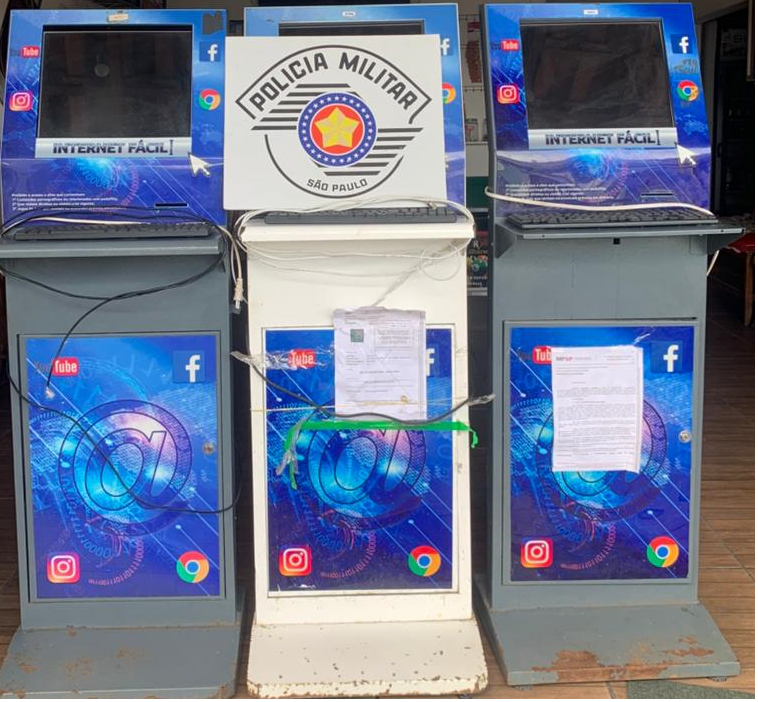 Polícia Militar de Biritiba Mirim apreende máquinas de jogos de azar em comércio local